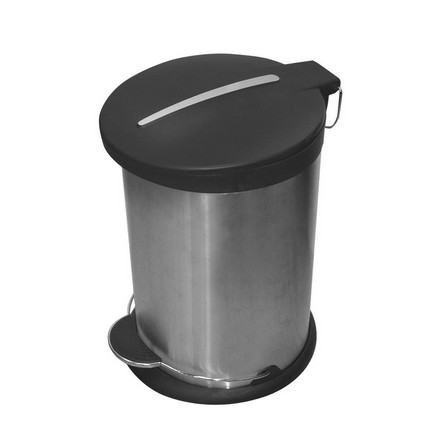 ROUND DUSTBIN PEDAL ACCO HP-009 12L SILVER