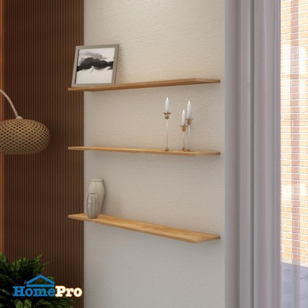 WALL SHELF STACKO 120X20X1.6CM NATURAL