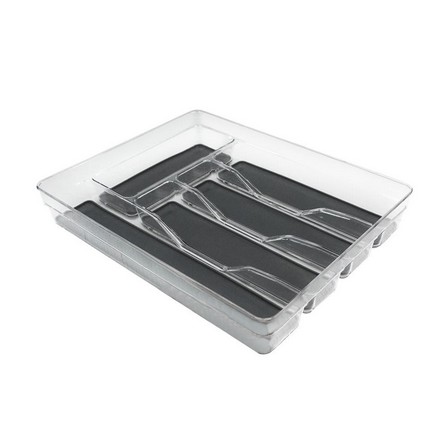 5-COMPARTMENT SILVERWARE TRAY MICRONWARE 2817 CLEAR