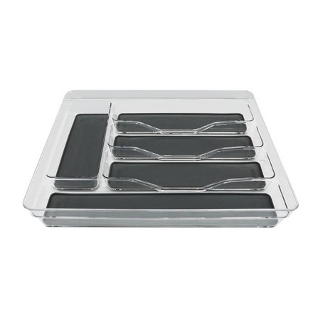 5-COMPARTMENT SILVERWARE TRAY MICRONWARE 2817 CLEAR