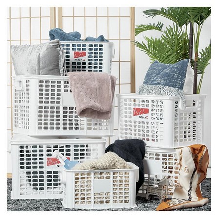 stackable storage box stacko dt-21 s white Images... STACKABLE STORAGE BOX STACKO DT-35 S 32.6X22.1X17.4CM WHITE