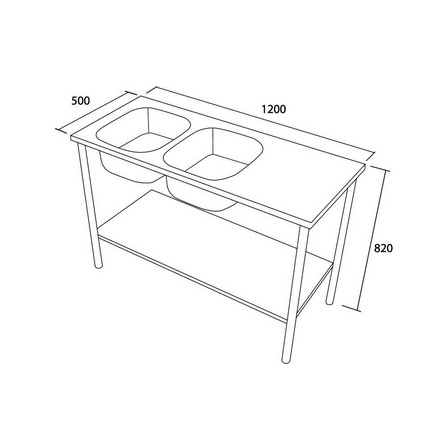 TSTAR STANDING SINK TNS STT 12050 1B1D