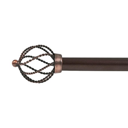 ROD STEEL TWIST ADJ 140-250 BROWN HOME LIVING STYLE