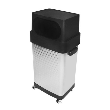 DUST BIN LID WITH HOLE 65L SS/BLACKK(1084027)