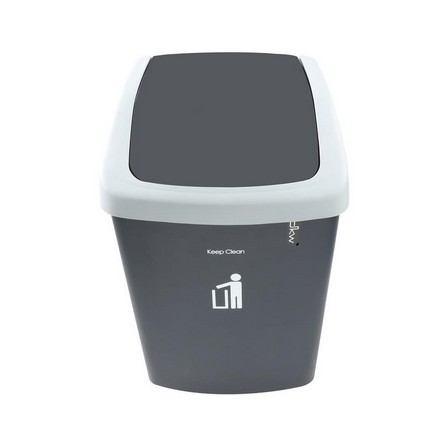 SQUARE DUSTBIN SWING KEEP CLEAN HH-208P 9L GRAY