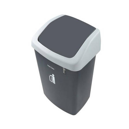 SQUARE DUSTBIN SWING KEEP CLEAN HH-208P 9L GRAY