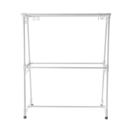 5-BAR STEEL CLOTHES DRYING RACK WITH CASTERS PLIM 1.2M WHITE
