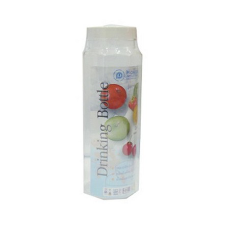 WATER BOTTLE OCTAGON SHAPE PET PIONEER 1.37L WHITE