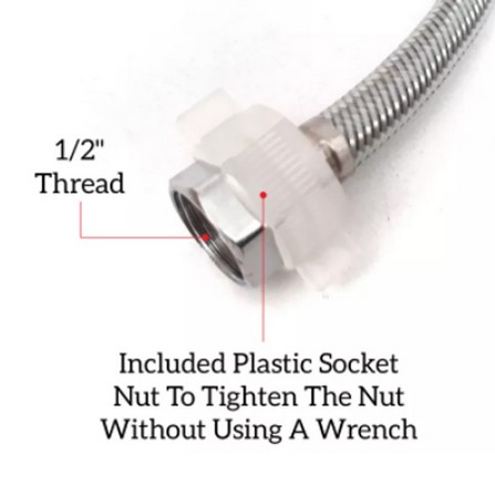TOILET TANK HOSE 20 INCH BT 190050