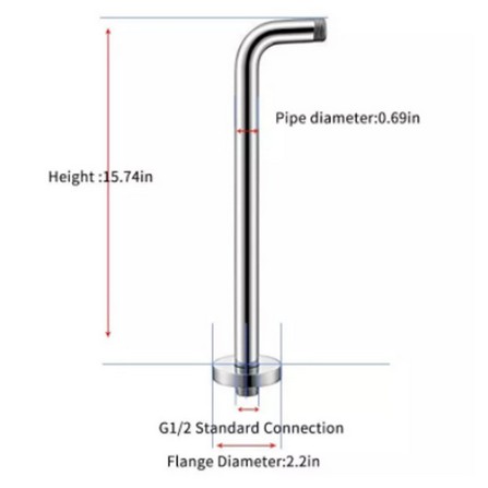 SHOWER ARM RS 16" RS-AL16