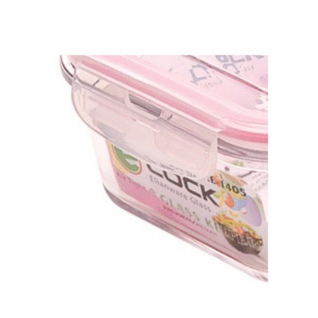 ELIANWARE ELOCK SQUARE FOOD CONTAINER 475MLE-1405 PINK