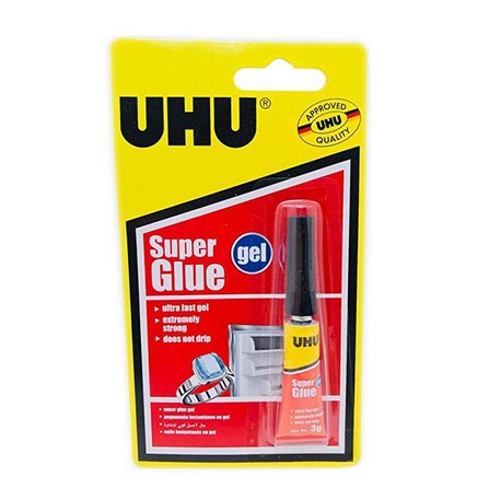 UHU MULTIPURPOSE SUPER GLUE GEL 3G CLEAR EACH