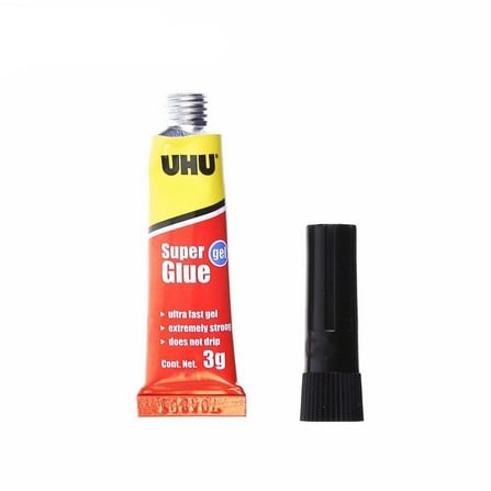 UHU MULTIPURPOSE SUPER GLUE GEL 3G CLEAR EACH
