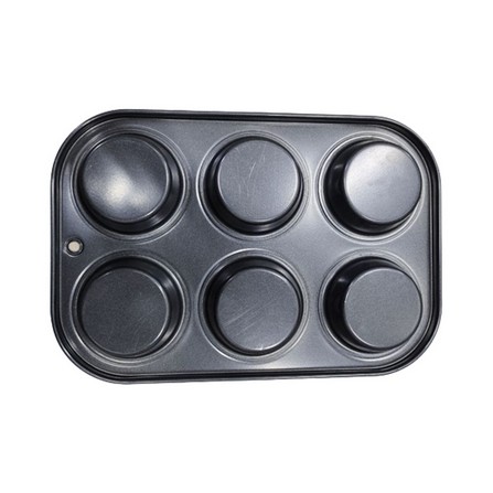 HOME PERFECT MUFFIN PAN  6 CUPBLACKM06L