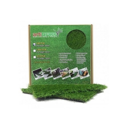 ARTIFICIAL TURF GRASS 18" x 18" L40-P18