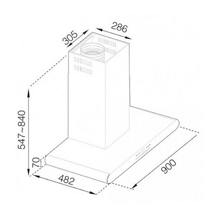 FABER CHIMNEY HOOD ORE 90SS 1400M3