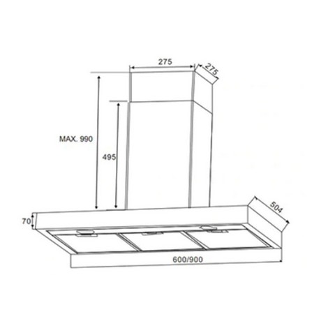 ELECTROLUX HOOD CHIMNEY EFC935SAR