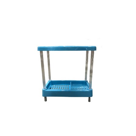 KEYWAY 2 TIER PLASTIC KITCHEN RACK BL