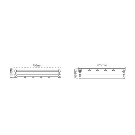 TOWEL BAR ATF-F2033 CH