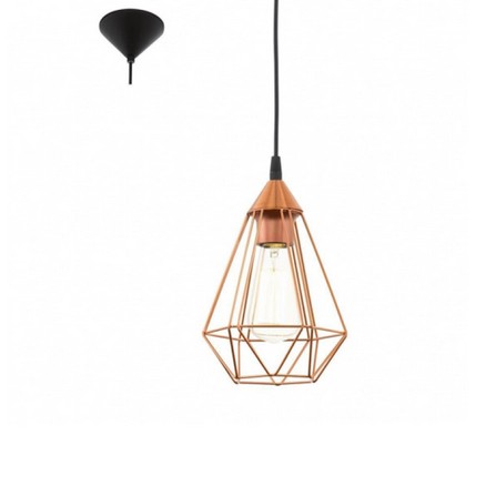 CHANDELIER 94193 TARBES PENDANT EGLO STEEL/PLASTIC BLACK/COPPER BULBS NOT INCLUDED