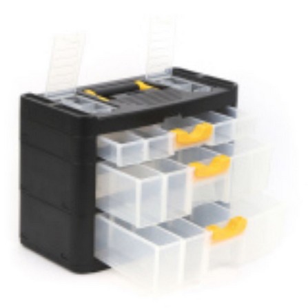 HOMEPRO HUALEI STORAGE BOX 3 DRAWERS PLASTIC HL3079-C W40XD20XH28.5 CM BLACK-CLEAR