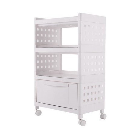HOMEPRO APISITH SHELF 3 TIER WITH 1 DRAWER PLASTIC W48XD30XH76.5 WHITE