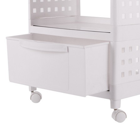 HOMEPRO APISITH SHELF 3 TIER WITH 1 DRAWER PLASTIC W48XD30XH76.5 WHITE