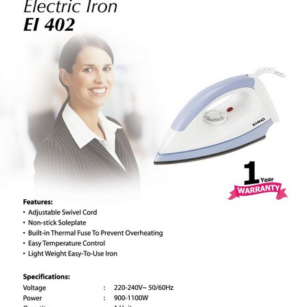 KHIND DRY IRON EI 402 BLUE
