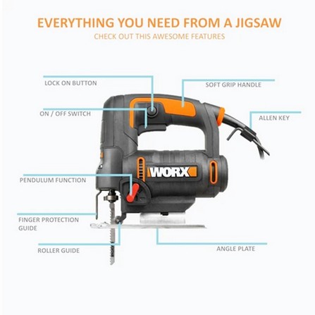 WORX JIGSAW WX477 550W BLACK