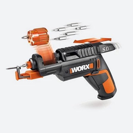 WORX CORDLESS MULTIBIT SCREWDRIVER WITH HOLDER WX255 4V BLACK