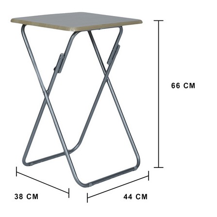 HOMEPRO FURDINI TABLE FOLDABLE JOEY-WEG MDF WENGE W48XD38XH66 CM BEIGE