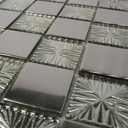 TARA GEO MOSAIC 30X30 SILVER