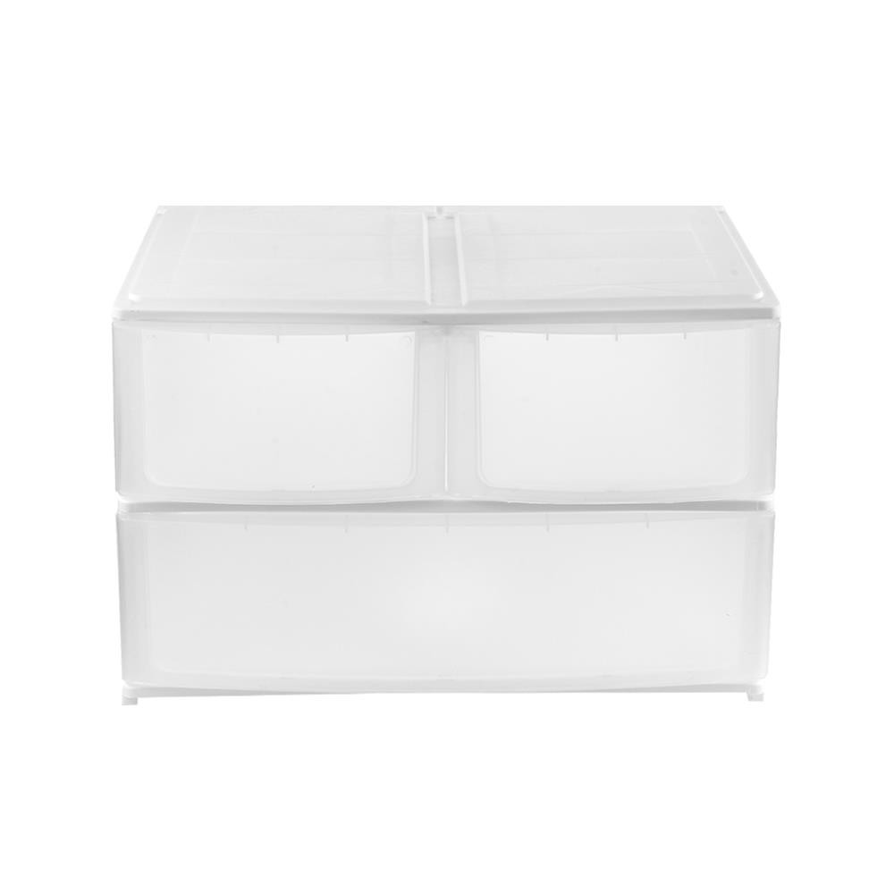 stackable storage box stacko dt-21 s white Images... 3 DRAWER BOX STACKO W3 38.7X27X26CM WHITE