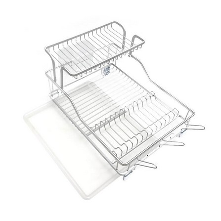 DISH DRAINER STAND UNIT ALUMINUM 2 TIER TA1008F