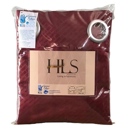 HLS DAZZ UV EYELET CURTAIN 145X220 RED