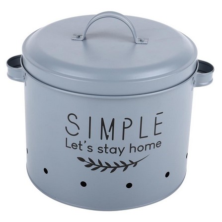 CANISTER 26.5x23x22 SIMPLE GREY