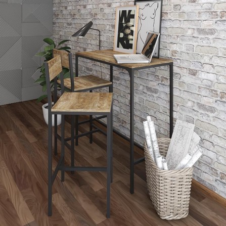 TABLE SET 2 SEAT FURDINI ASTON BROWN