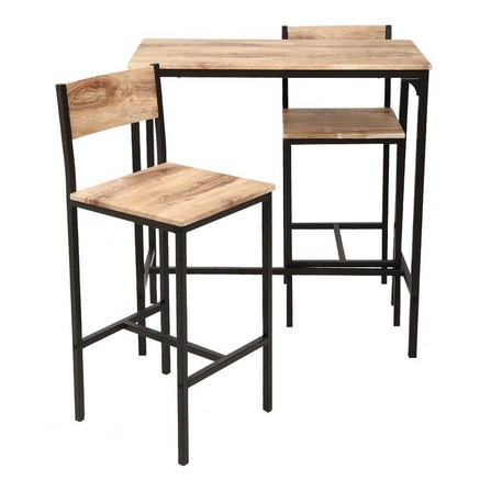 TABLE SET 2 SEAT FURDINI ASTON BROWN