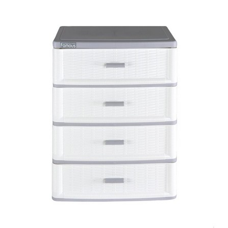4-TIER SMALL DRAWER STACKO CR-664 39X26.5X50CM WHITE