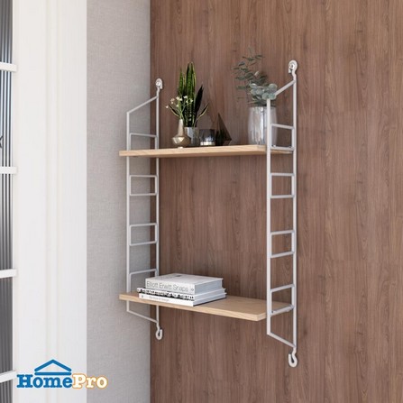 2 TIER WALL SHELVES40x17x52 SIMPLE NATURAL