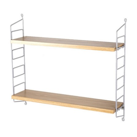 2 TIER WALL SHELVES40x17x52 SIMPLE NATURAL