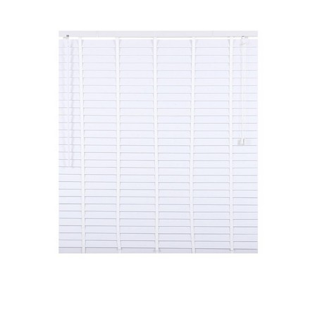 PVC SUN STRIP BLIND HOME LIVING STYLE FAUX WOOD 120X130CM WHITE