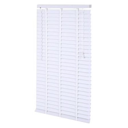 PVC SUN STRIP BLIND HOME LIVING STYLE FAUX WOOD 70X130CM WHITE