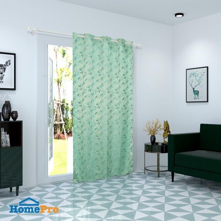 HLS EVE EYELET CURTAIN 140x220 GREEN