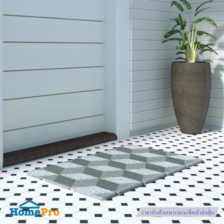 DOOR MAT HOME LIVING STYLE GEO 45X75CM GRAY