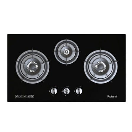 RUBINE GAS HOB RGH-VISTA-BL 3BURNER 5KW 78CM