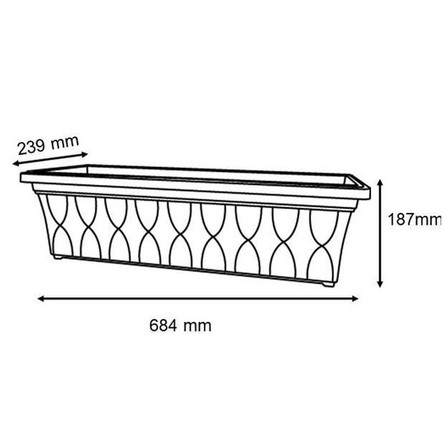 BABA BIODEGRADABLE PLANTER BOX SERIES&nbsp;528 COTTA