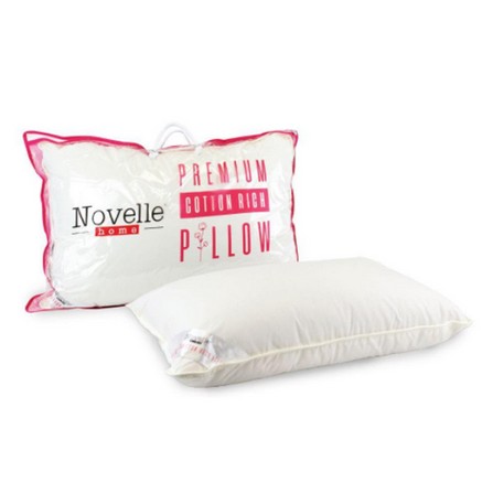 NOVELLE PILLOW PREMIUM COTTON 48X73X14CM 120252 WHITE