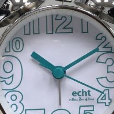 EHCT 3" ALARM CLOCK METAL BLUE E315-SR