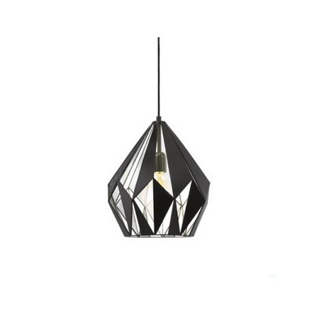 CHANDELIER MODERN 49931 CARLTON 1 EGLO STEEL BLACK